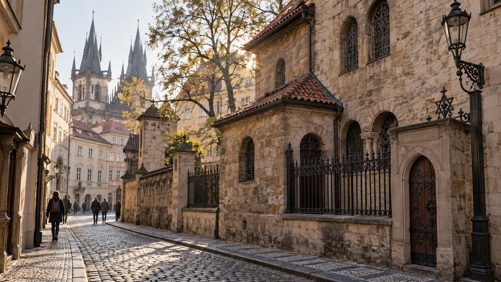 Улица Еврейского квартала в Праге